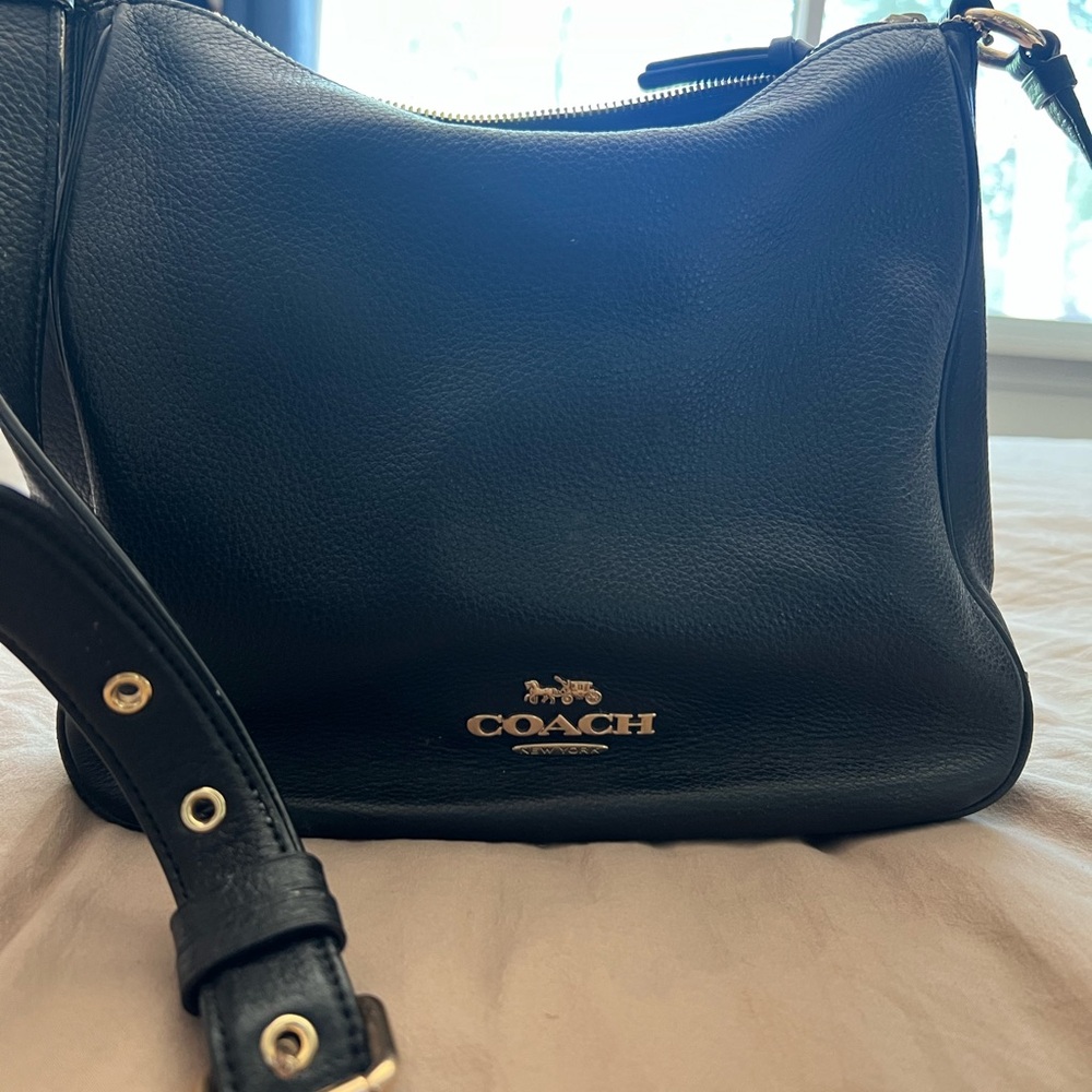 Coach Black Leather Shoulder Bag